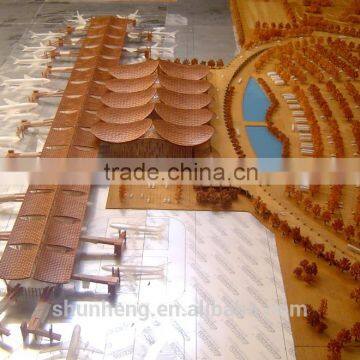 Wooden Airport Architectural Scale Model Maker/building Model Making Service