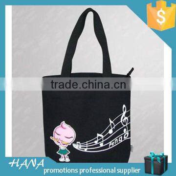 HBC-04 black cotton canvas tote bags, promotional cotton bags