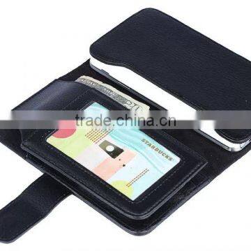 Mobile Phone Leather Wallet With Card Holder Smart Phone Leather Case photo-3
