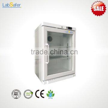 small size 110L glass door 2 to 8 degree pharmacy refrigerator , laboratory refrigerator