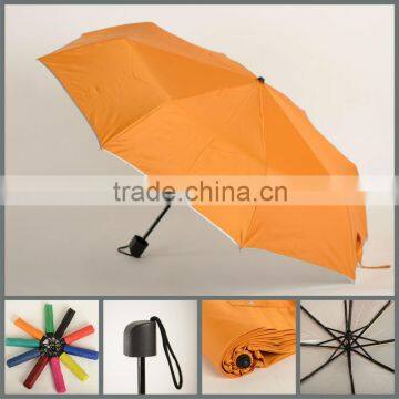 13F006:21"x8 ribs 3fold manual supermini umbrella with pipping