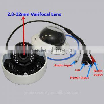 Two Way Audio P2P high focus 1080P POE onvif dome varifocal camera ip