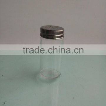 Wholesale, discount kitchen canisters, small glass spice bottle with tin lid