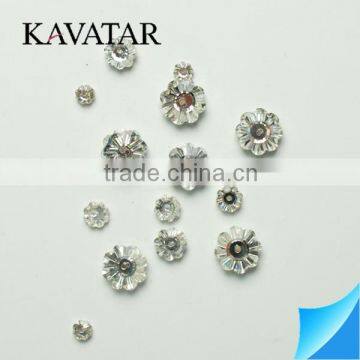 crystal rhinestone button / rhinestone crystals for clothing accessories