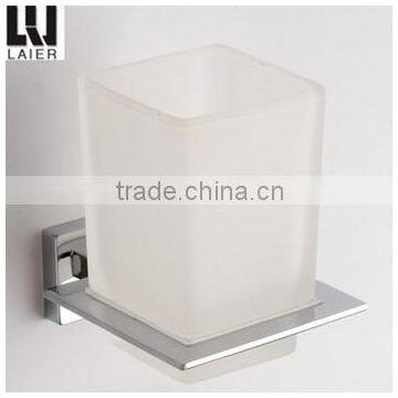 2016 new square design zinc chrome bathroom accessories set tumbler holder 20738