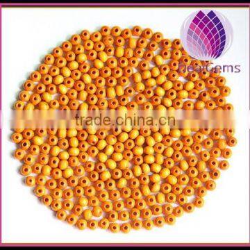 5x4mm small yellow wood round beads for bracelet making