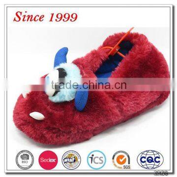 red fluffy cartoon head shoes for kids