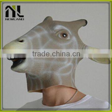 Hot sale Latest design Animal Party latex full Costume deer Giraffe Head Latex mask