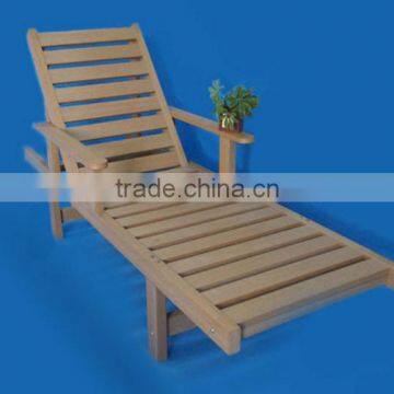 WPC eco-friendly and anti-aging Outdoor Chaise Longue