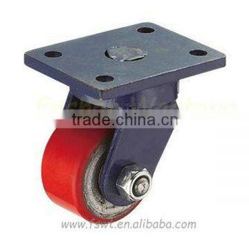 Red Polyrethane Double Bearing Heavy Duty Silent Caster