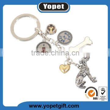 Wholesale Custom Promotional Gift High Quality Mini Animal Metal Keychain With Different Breed Dog