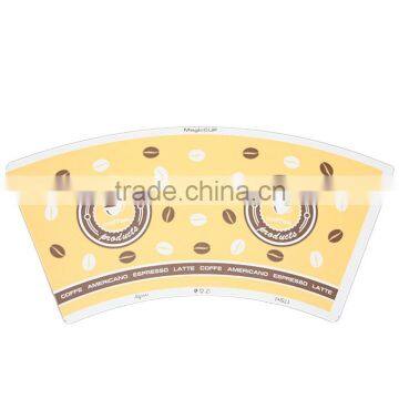 2016 New products Folding Coffee paper cup fan