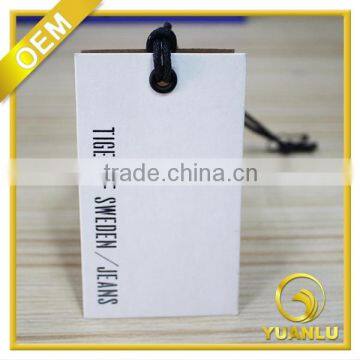 High quality Custom paper clothing tag clothing hang tag