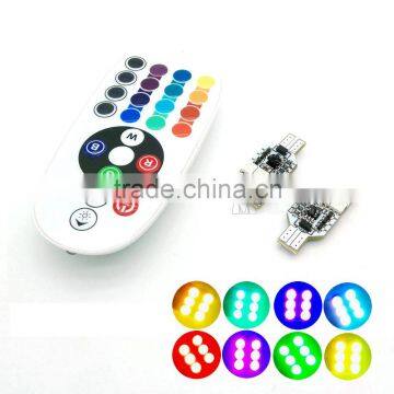 T10 12smd Car Styling RGB remote control Interior strobe lights Car Atmosphere Lights , LED decoration bulbs