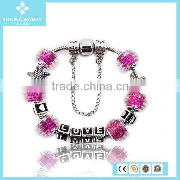 Fashion Colored Man-made Orange Bead Alloy Accessories Bracelet Jewelry Made In China Wholesale photo-6