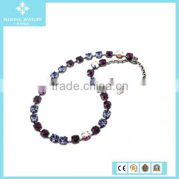 New Charms Fashionable Austria Crystal Silver Chain Necklace