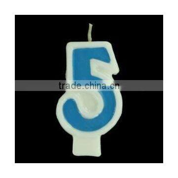 Wholesale Blue number shape candle, available in 0 1 2 3456789 BIRTHDAY CAKE CANDLE NUMBER 5 PARTY BLUE