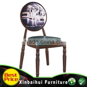 theme furniture iron stacking resturant banquet chair BHT107