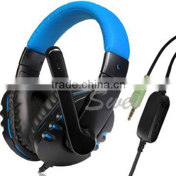 Over-the-head Twin Channel Headphone Wired Headset W/ Adjustable Mic For PS4