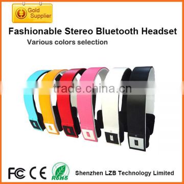 Portable new fashion colorful bluetooth stereo headphone noise canceling stereo headset