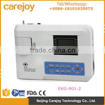 CE ISO approved Resting 12 leads Single channel Electrocardiograph ECG Machine EKG-901-2 with battery