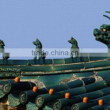 Traditional Chinese roof ornaments for buddhist temple