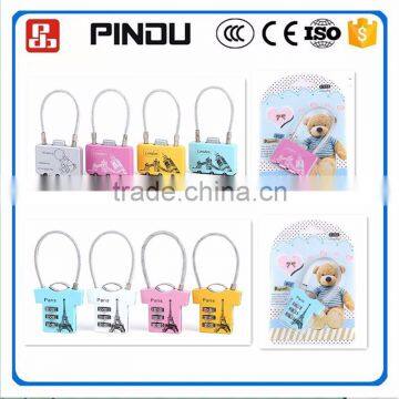 Cute hidden shackle dial combination padlock