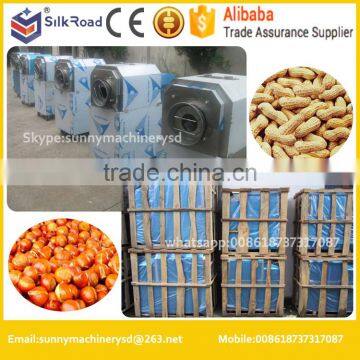 small nut gas or electric heating chestnut roasting peanut roaster machine