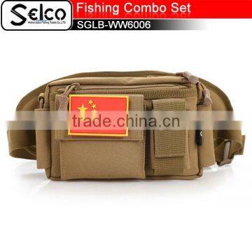 China wholesale canvas waterproof waist belt fishing tackle lure bags