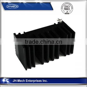 Black anodized aluminum extruded heat sink for door and window