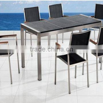 outdoor garden furniture granite top dining table set