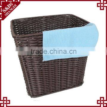 Wholesales Chinese Supplier PE Rattan Plastic Laundry Basket for Dirty Clothes