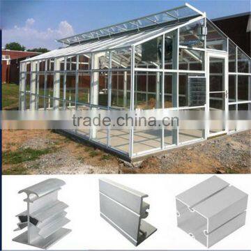 6000 series aluminum profile used in greenhouse frame, mill finished