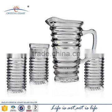 7PCS decorative glass water juice jug