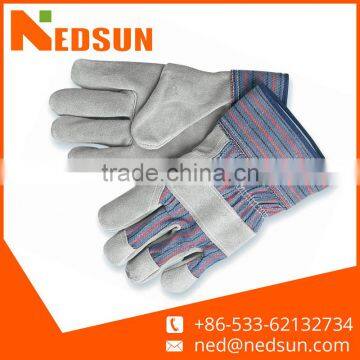 High quality cowhide labour protection split leather safety gloves