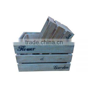 Solid Wood Storage Box Wooden Basket Set of 3 Wooden Box Wholesale