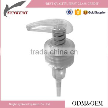 Transparent plastic lotion pump 28/410