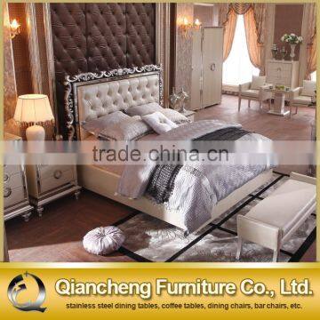 2017 New Design Modern Leather Bed Room Furniture Bedroom Set Bed photo-5