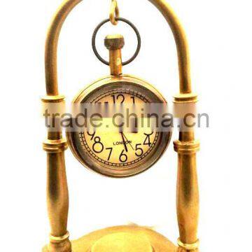 Gold plated vintage desk clock for Home decoration, Gifts & promotion