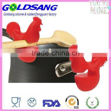 Silicone Pot Clip Spoon Rest Pan Spatula Holder Spoon Helper photo-3