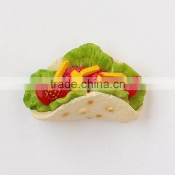 Custom Design Rolling Bread With Vegetable and Meat 3D Resin Fridge Magnet photo-2