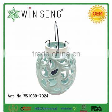 Creative Ceramic Hollow Lantern Candle Holder photo-3