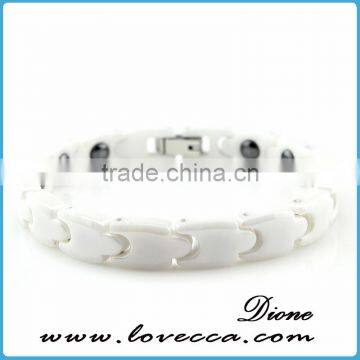Top Selling Men White Tungsten Mesh and Ceramics Bracelet photo-2