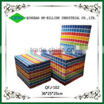 Set of 2 Woven Plastic Storage Container