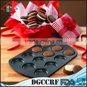 NBRSC FDA/LFGB Good Quality Easy Clean Muffin Cake Baking Pan 12 Cup Non-Stick Microwave Cake Pan