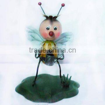 YS11989 cute metal bee gardening handing water can with size 9X6.5X15.5"