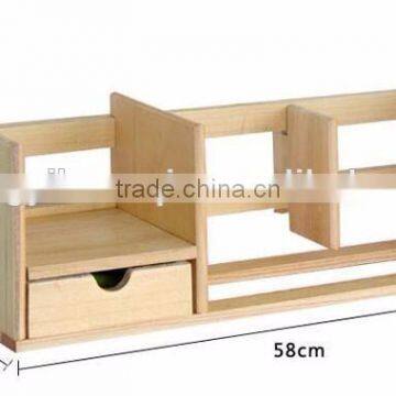 High quality and cheap clear wooden storage for book