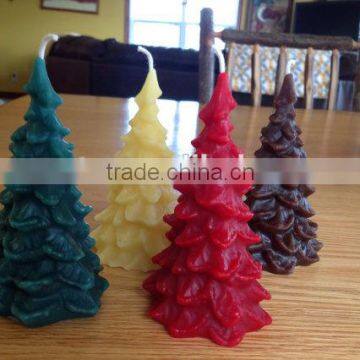 Christmas Tree Candles 100% Beeswax photo-3