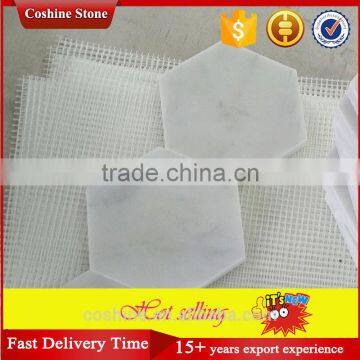 Polished White Carrara Marble Coasters Hexagon Tiles photo-2