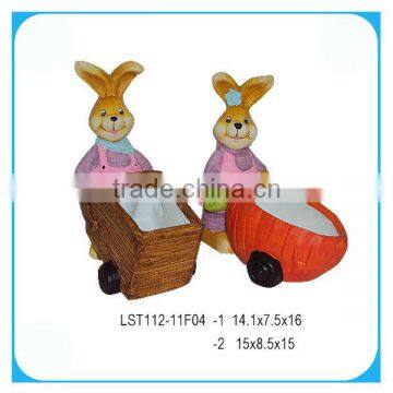 Hot sell easter bunny rabbit with flower pot